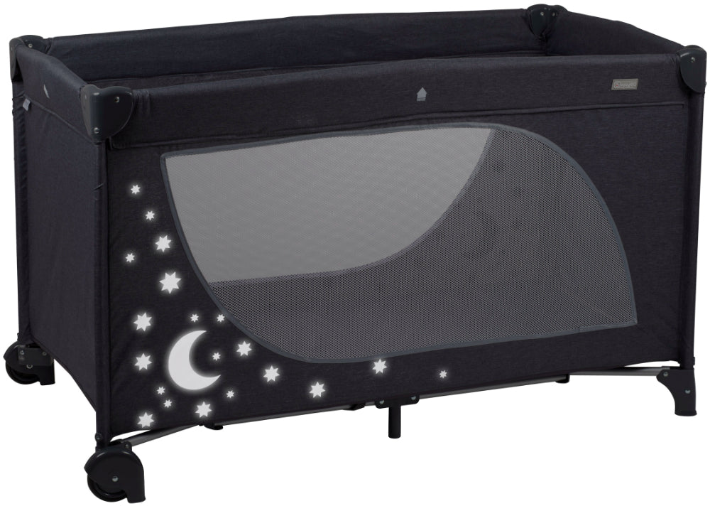 Cama De Viagem babyGO Sleeper Moonstars Grey Melange