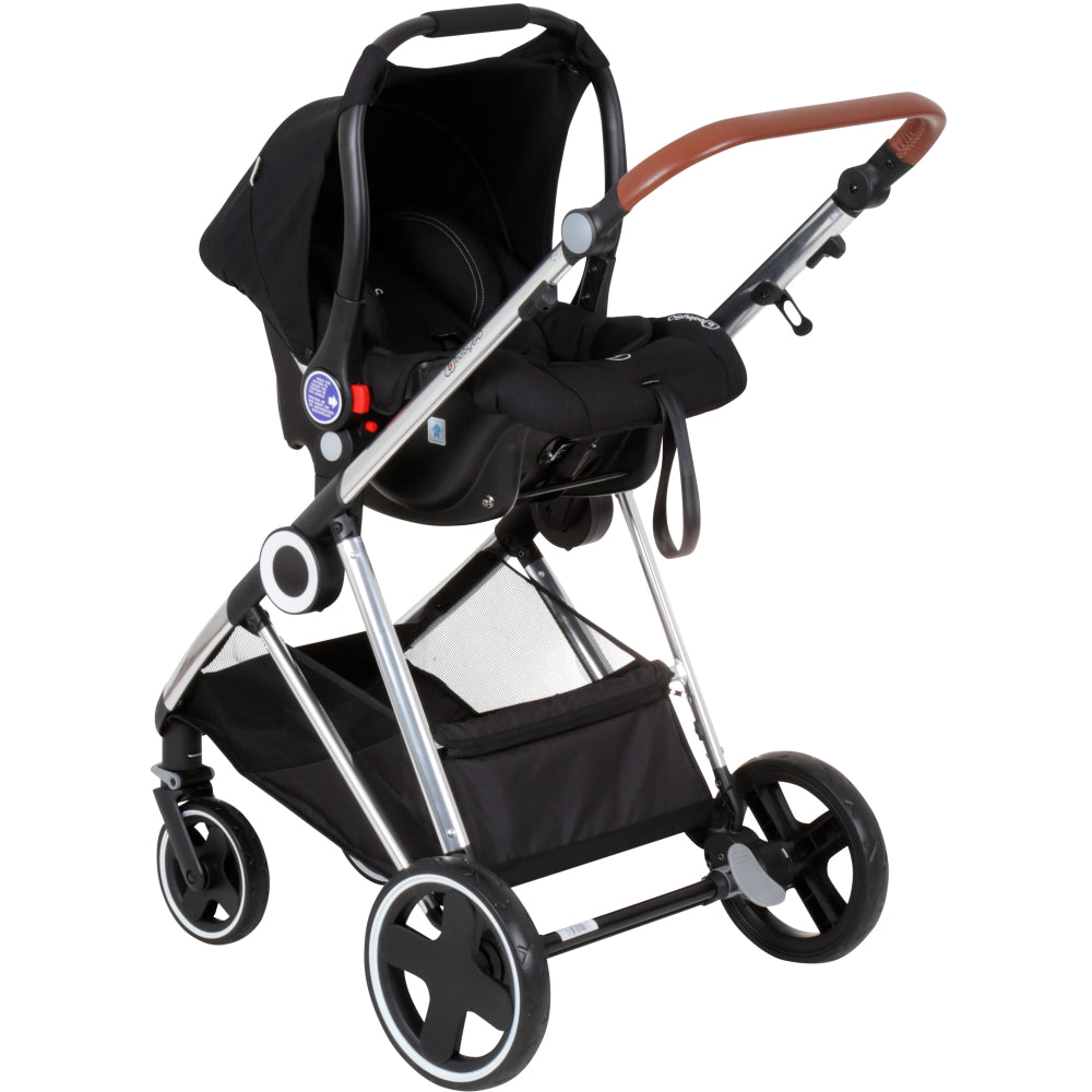 Carrinho De Bebé 3 In 1 babyGO Halime Black (Silver Chassi)