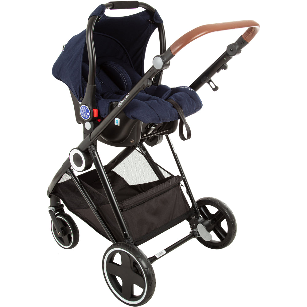 Carrinho De Bebé 3 In 1 babyGO Halime Blue (Black Chassi)