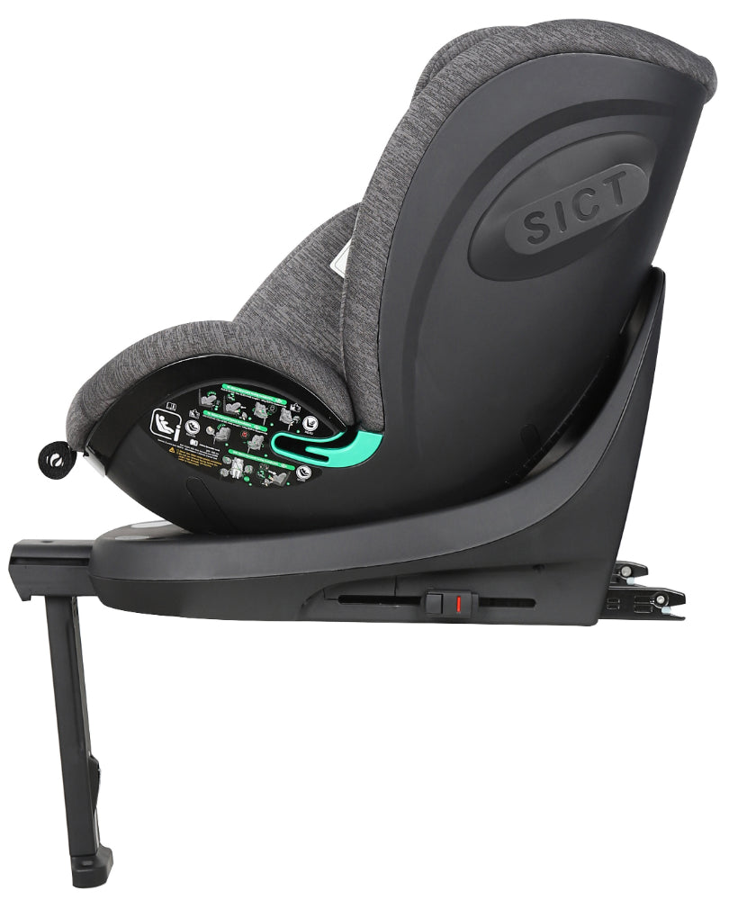Cadeira Auto I-size 40-125 cm babyGO Prime360 Grey