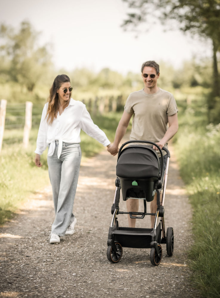 Carrinho De Bebé 3 In 1 com cadeira auto babyGO Harmony Grey