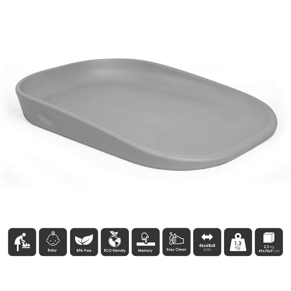 Muda-Fraldas babyGO Luxepad Grey