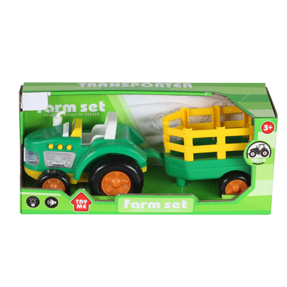 Trator Infantil com Animais Agricultor Luzes e Sons