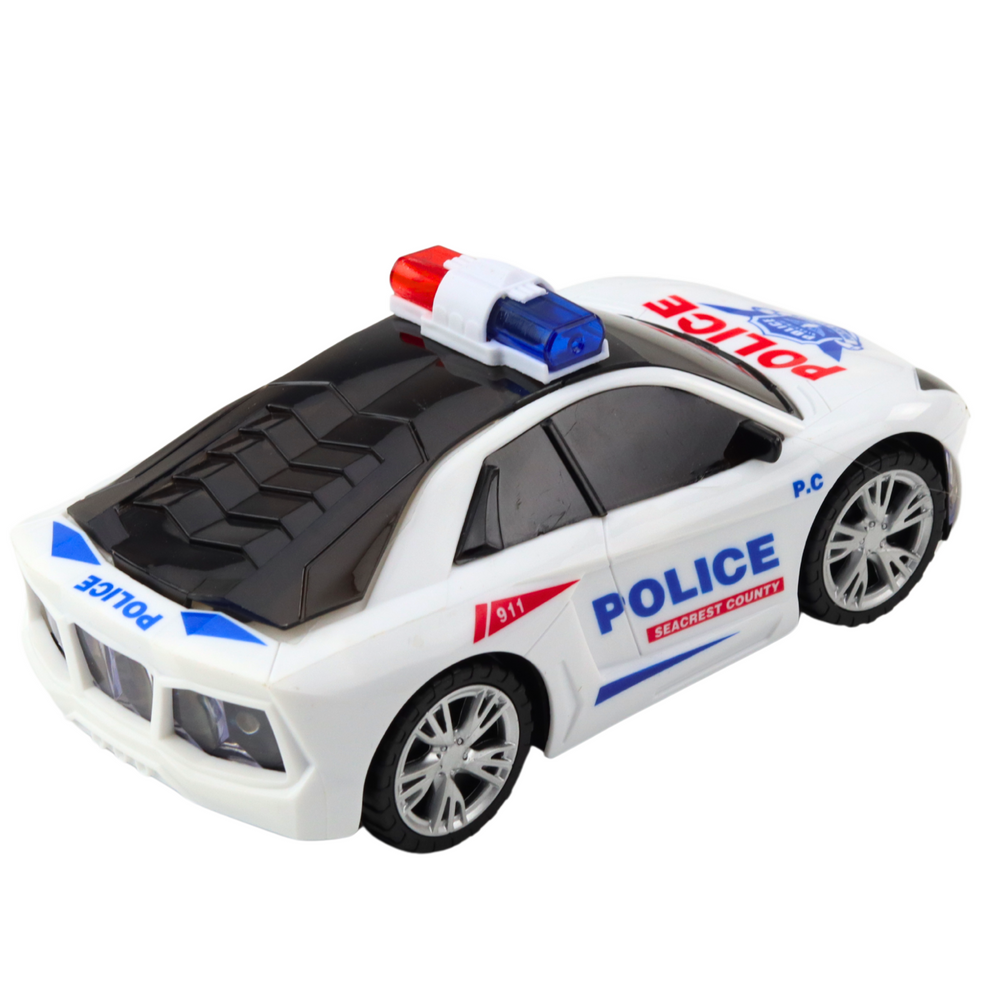 Carro Polícia Interativo Luzes Sons Branco