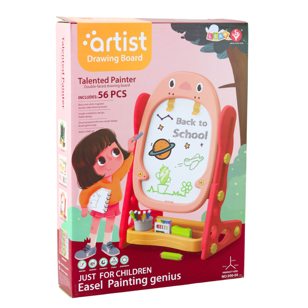 Quadro Magnético Dupla Face Pinguim 56pcs Rosa