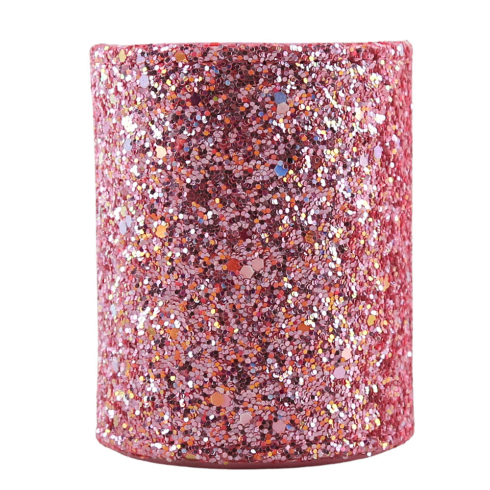 Copo Organizador Pincéis Glitter Rosa