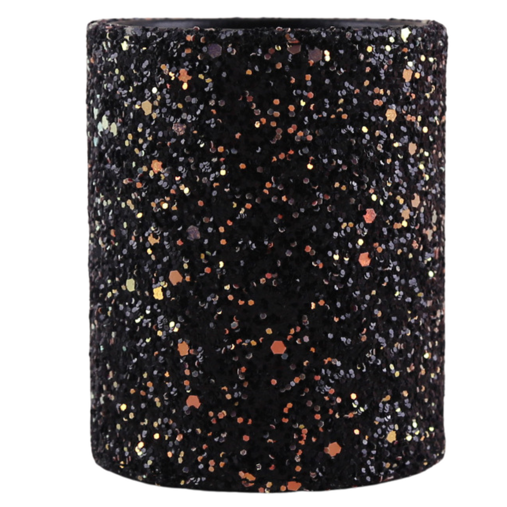 Copo Organizador Pincéis Glitter Preto