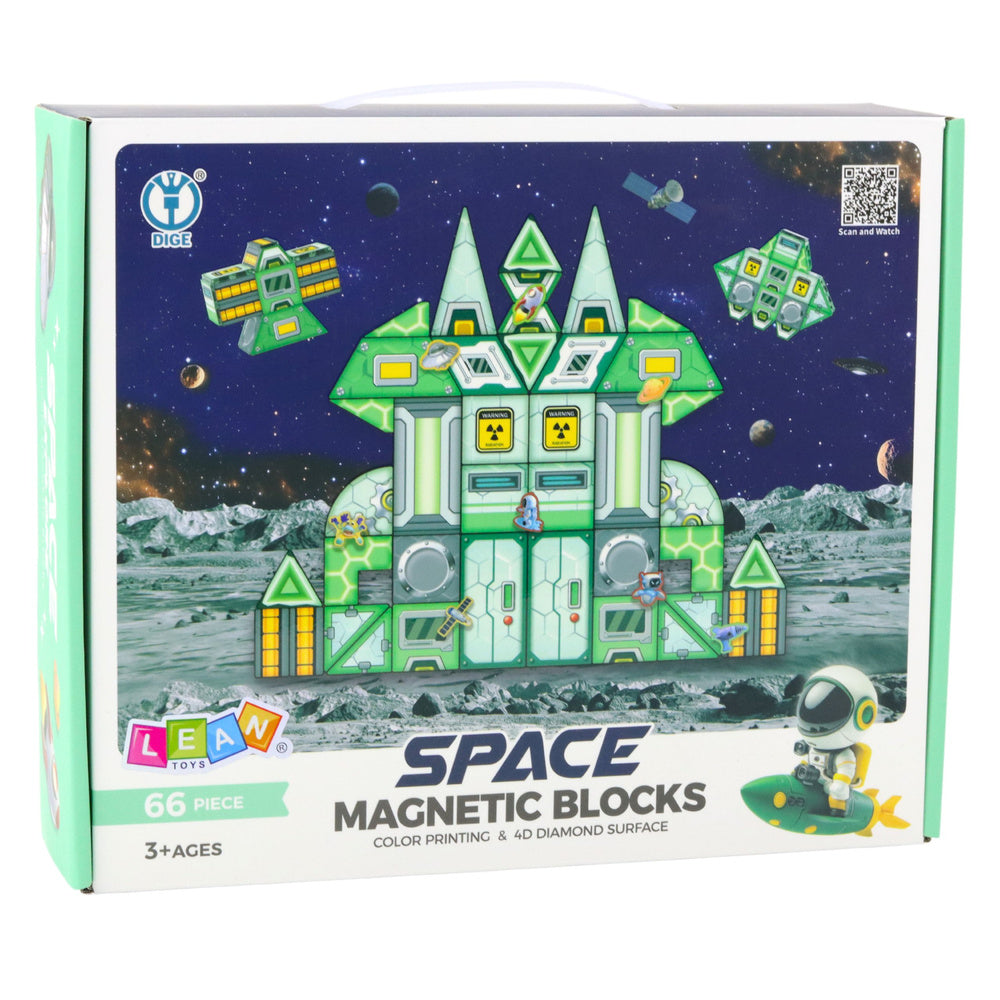Blocos Magnéticos Estação Espacial 4D 66pcs