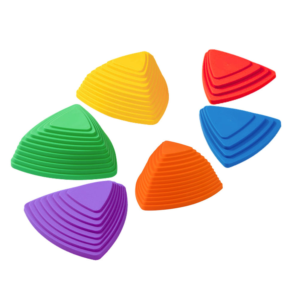 Caminho Sensorial Pedras Equilíbrio Coloridas 6pcs