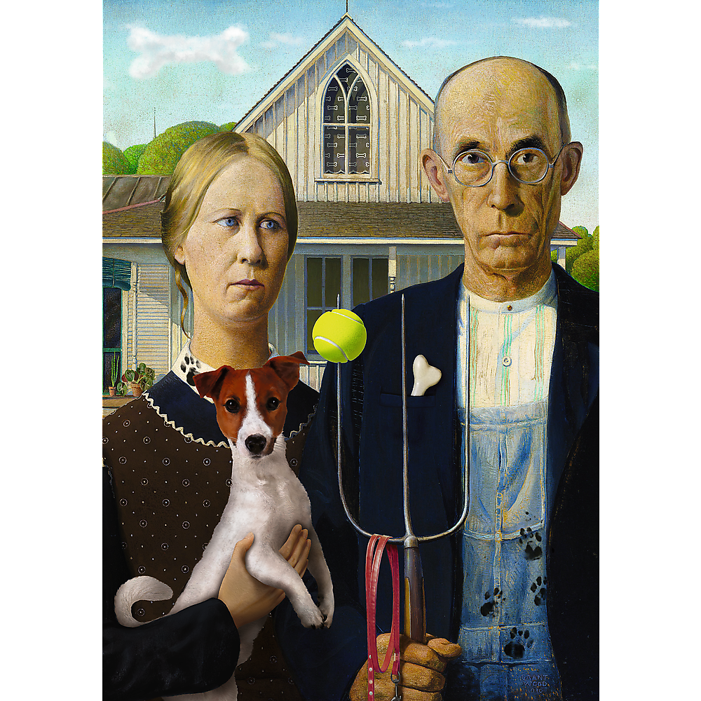 Puzzle American Gothic Dog 500pcs Trefl 37526