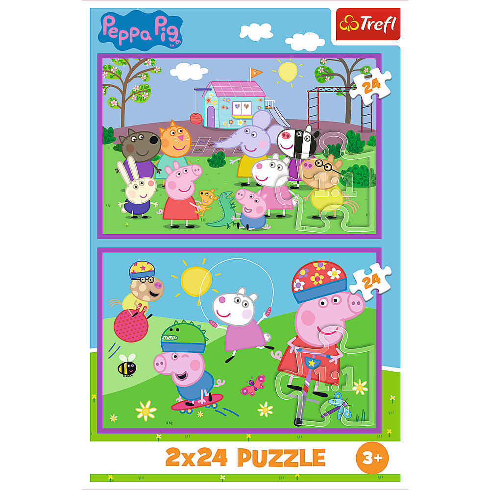 Puzzle 2x24 Peppa Pig Parque Infantil Trefl 34435