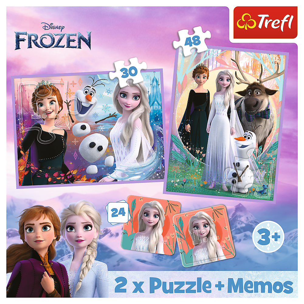 Puzzle 2 em 1 + Memo Frozen 2 Trefl 93335