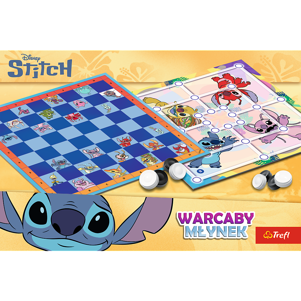 Jogo Damas e Moinho Lilo & Stitch Trefl