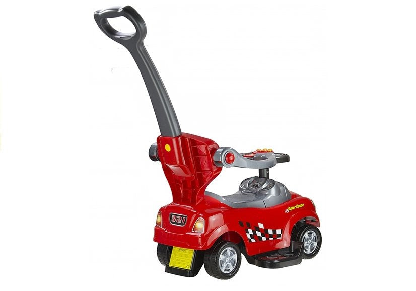 Carro coupe manual com pega parental vermelho
