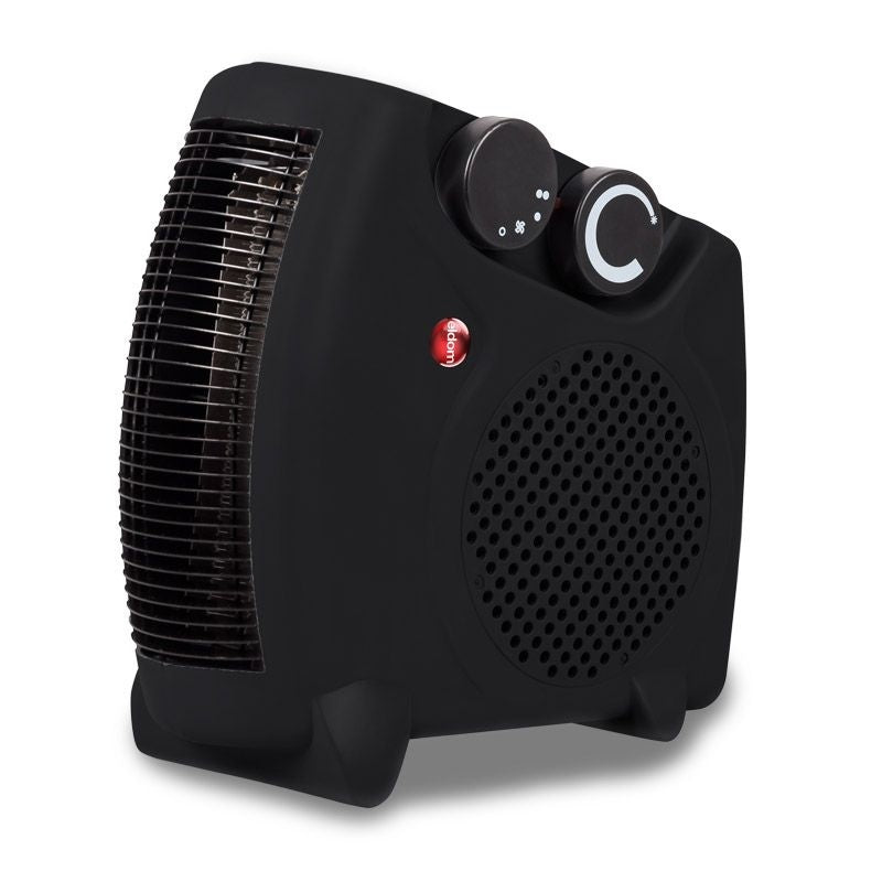 Aquecedor ventilador elétrico 1000 a 2000 W preto