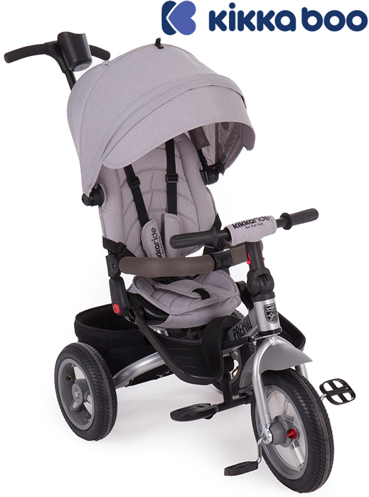 Kikka Boo - Triciclo Premio air wheels grey melange