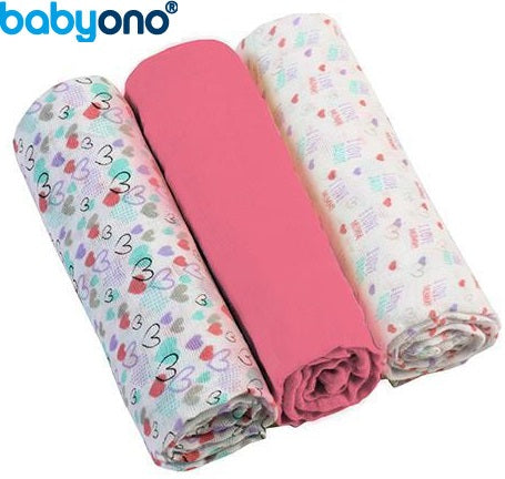 Baby Ono - Fraldas de musselina rosa