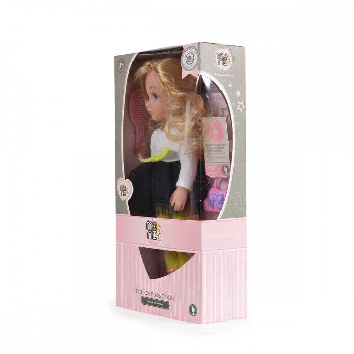 Boneca Moni Little Doll White Black 36 cm