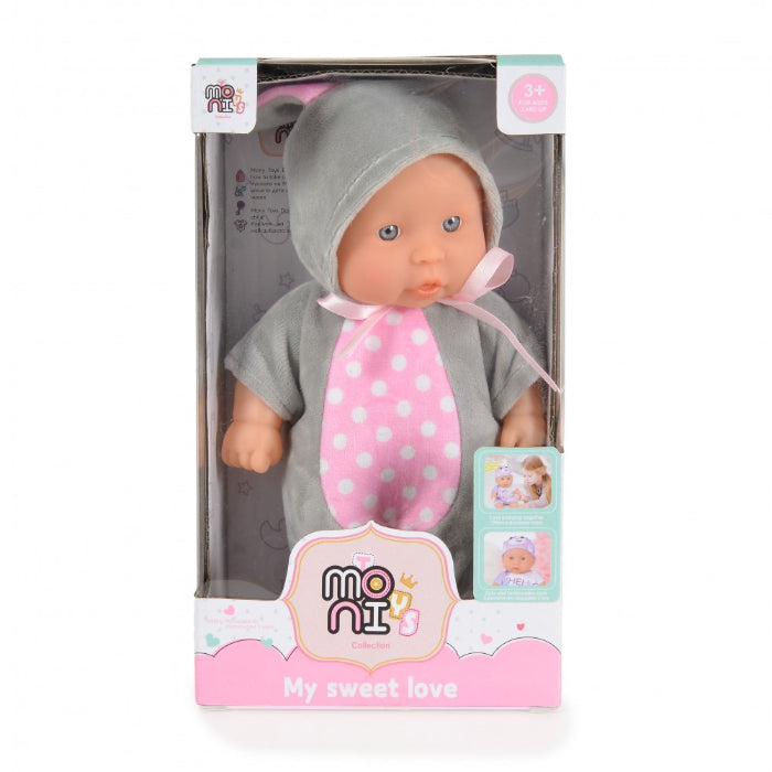Boneca Moni Little Doll Bunny Grey 20 cm