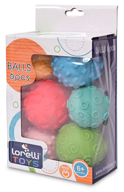Conjunto 6 Bolas sensoriais Lorelli