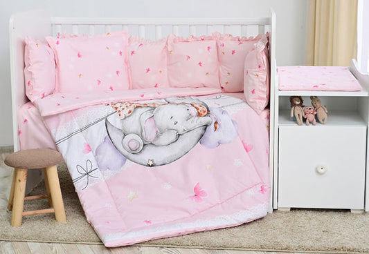 Conjunto textil de cama Lorelli Ranforce Butterflies Pink