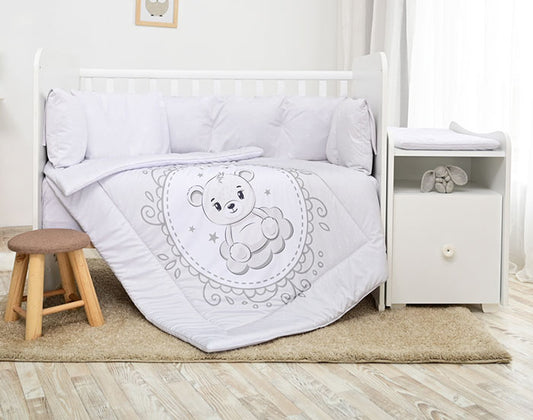 Conjunto textil de cama Lorelli Ranforce Little Bear Grey