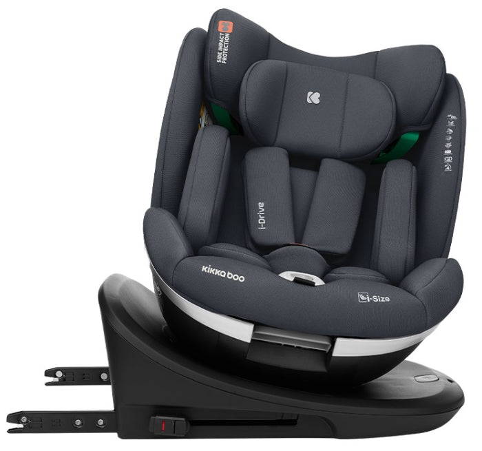 Cadeira auto i-Size 40-150cm KikkaBoo i-Drive Dark Grey