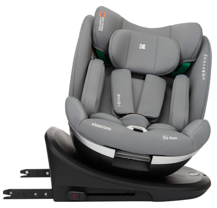Cadeira auto i-Size 40-150cm KikkaBoo i-Drive Light Grey