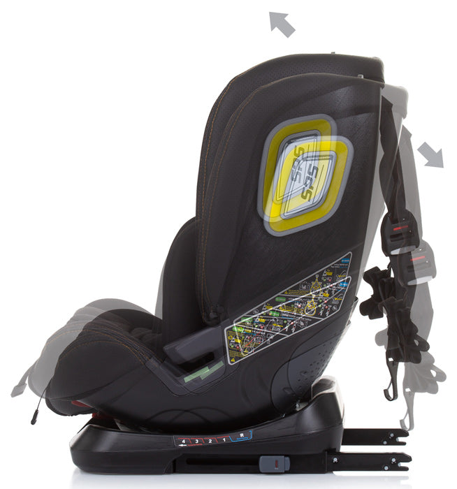 Cadeira auto 360 I-Size 40-150 cm Chipolino Next Gen Ebony