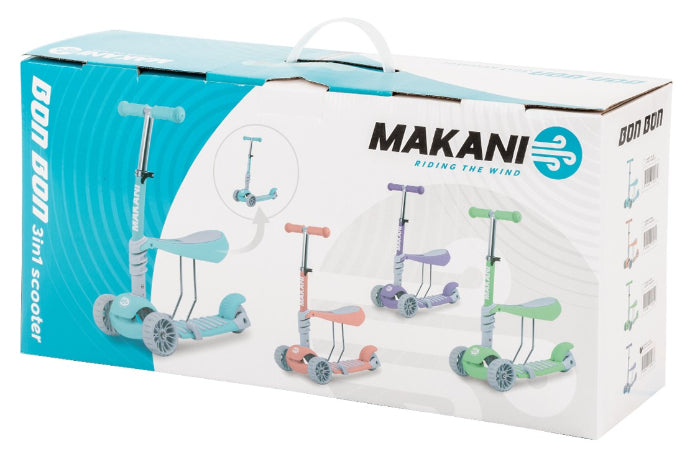 Scooter 3 em 1 Makani BonBon Candy Azul
