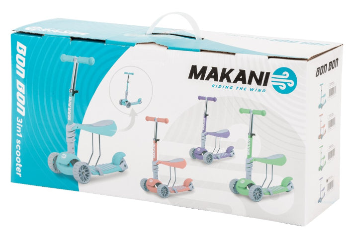 Scooter 3 em 1 Makani BonBon Candy Rosa