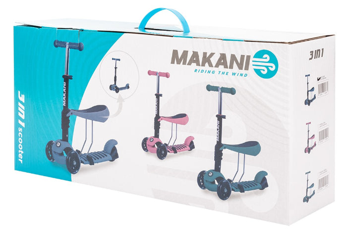 Scooter 3 em 1 Makani Pastel Melocotón