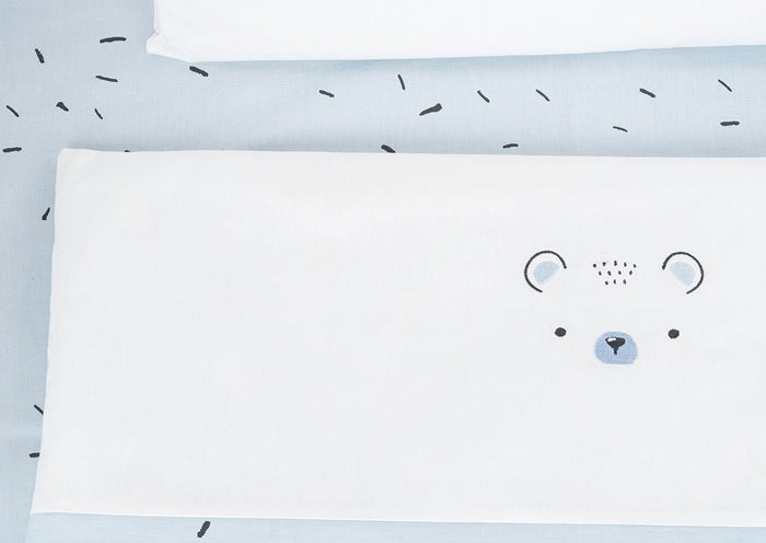 Conjunto jogo de cama para berço 5pçs Kikka Boo Bear with me Azul