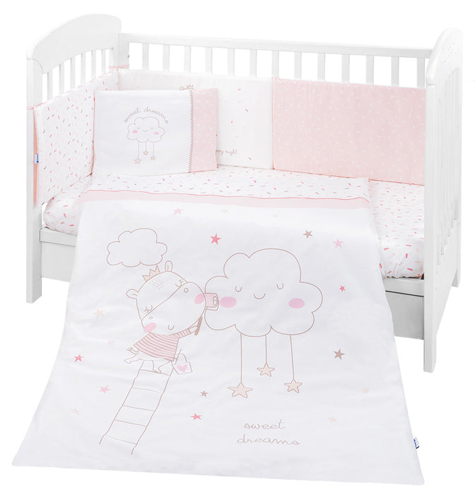 Conjunto jogo de cama 6pçs 60x120cm Kikka Boo Hippo Dreams