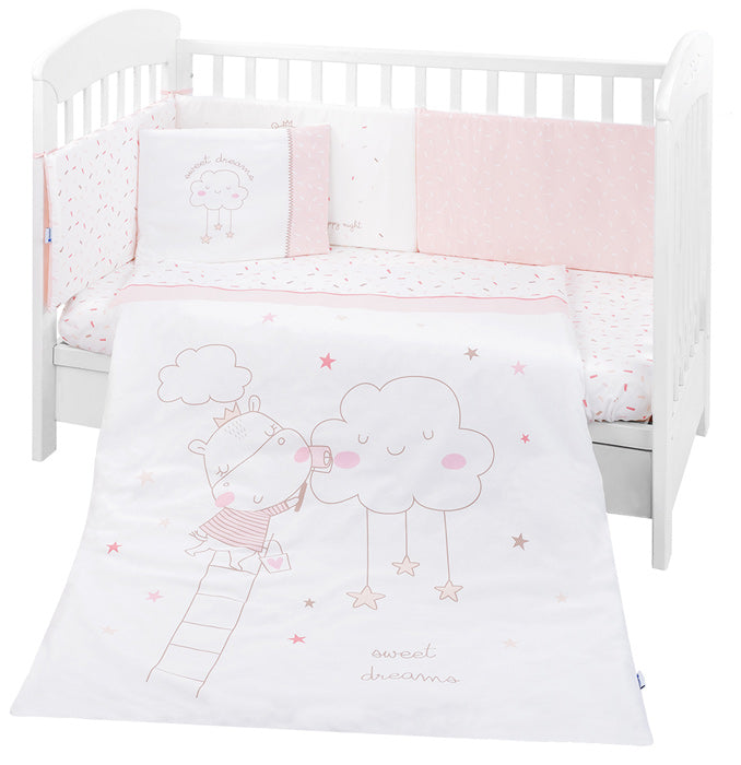 Conjunto jogo de cama 6pçs 70x140cm Kikka Boo Hippo Dreams