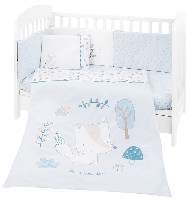 Conjunto jogo de cama 6pçs 70x140cm Kikka Boo Little Fox