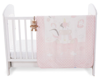 Manta de bebé unicórnio Kikka Boo Rosa