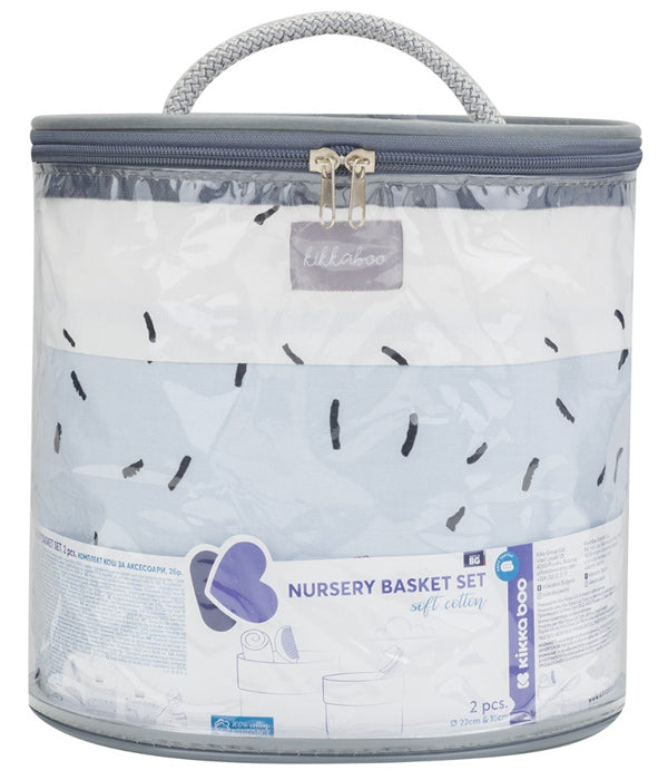 Conjunto de cestas 2pçs Kikka Boo Bear with me Azul
