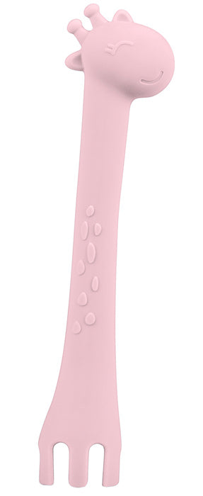 Colher de silicone Kikka Boo Giraffe Rosa
