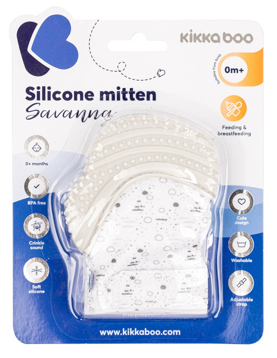 Luva de silicone Kikka Boo Savanna Gris