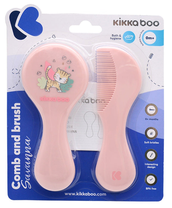 Pente e escova Kikka Boo Savanna Rosa