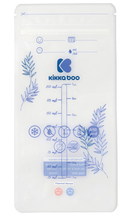 Saco para leite materno com sensor de temperatura 50pçs Kikka Boo