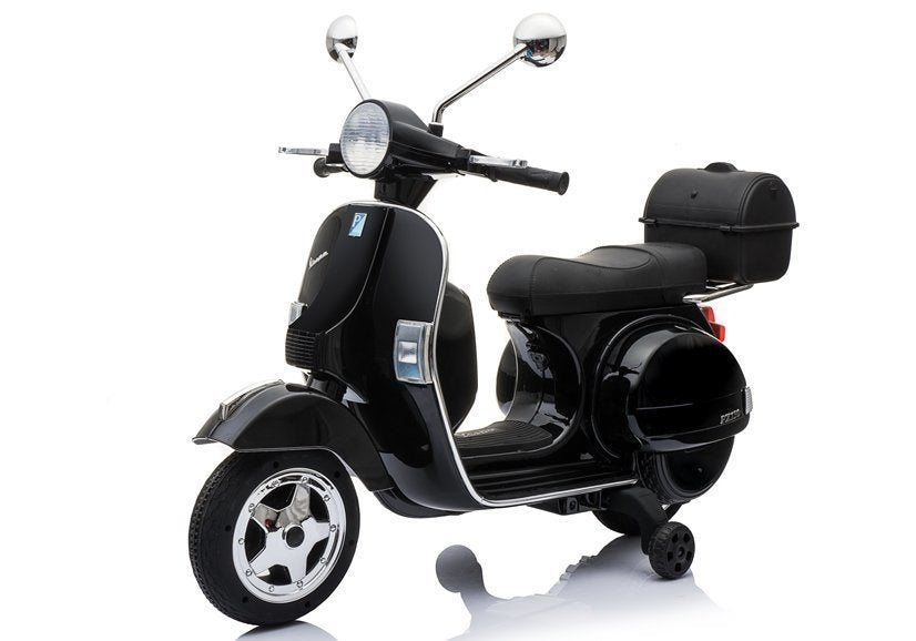 Scooter elétrica infantil Vespa preta