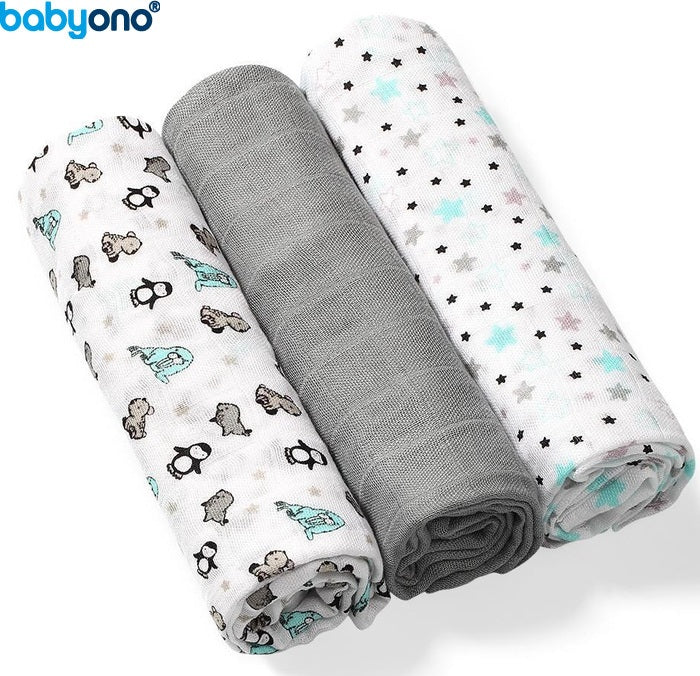 Fraldas de fibra de bambu orgânico natural Baby Ono Grey