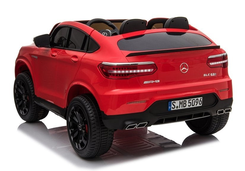 Carro elétrico infantil Mercedes GLC 63S QLS vermelho pintado