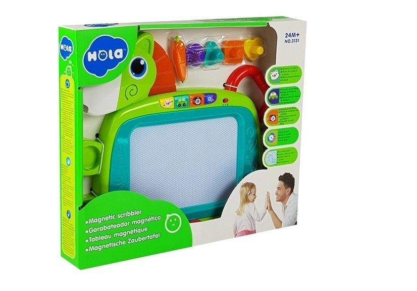Quadro mágico infantil a pilhas com som cavalo cores e carimbos