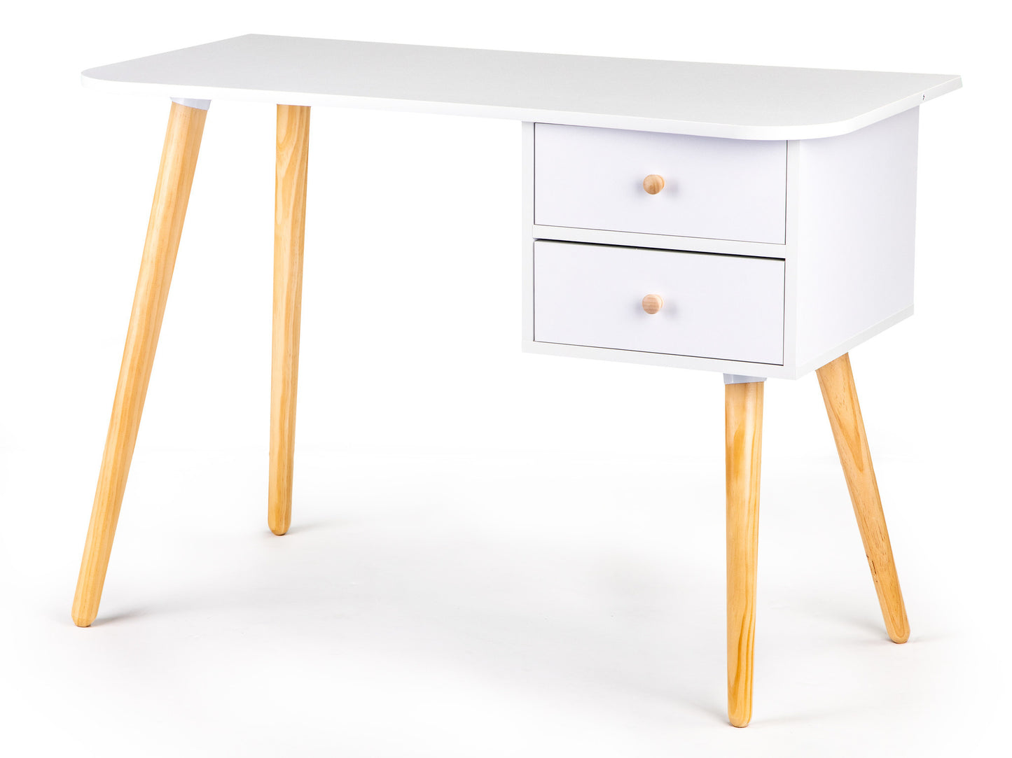 Secretária infantil com 2 gavetas 100x48x70 cm branco