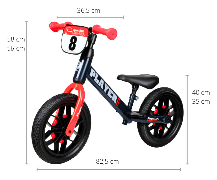 Bicicleta de Equilíbrio Qplay Player Red