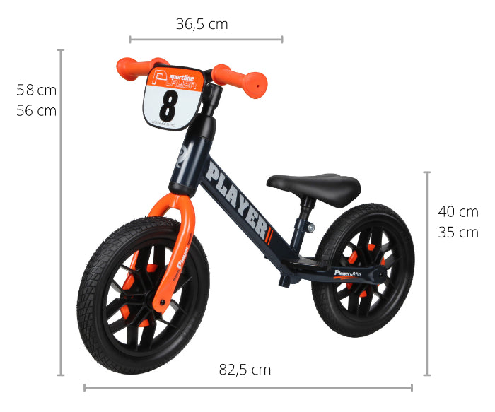 Bicicleta de Equilíbrio Qplay Player Orange