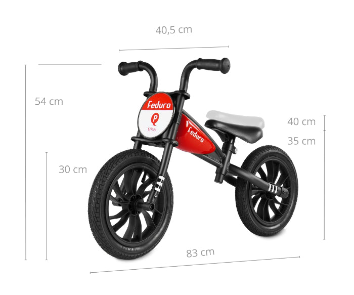 Bicicleta de Equilíbrio Qplay Feduro Red